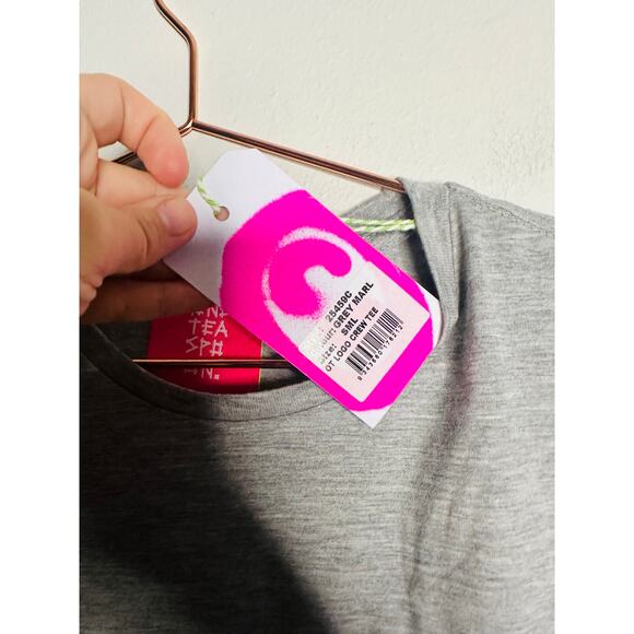 ONE TEASPOON Grey Marl Logo Crewneck Short Sleeves Tee Shirt NWT size Small - Picture 5 of 7